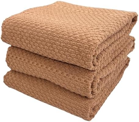 Beige Clay Peach Blush Tan Pink Kitchen Hand Dish Towels: Oversized