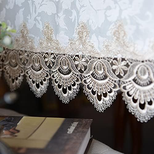 ARTABLE Oval Lace Tablecloth Light Brown Vintage Farmhouse