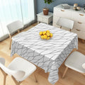 Abstract Gray Stripe Tablecloth Square 60 Inch Casual Abstract