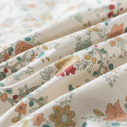 HoneiLife Botanical Duvet Cover Queen - 100% Cotton Comforter Cover