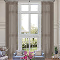 Fcosie Rock Grey Extra Long Natural Linen Curtains 108 Inches Long