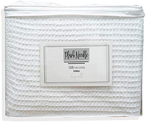 100% Soft Cotton Thermal Waffle Weave Throw Blankets - Size King