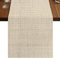 Beige Rustic Table Runner Vintage Farmhouse Beige Solid Color