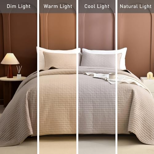 Masaca Oversized King Bedspread 120x120,3Pcs Extra Large Farmhouse