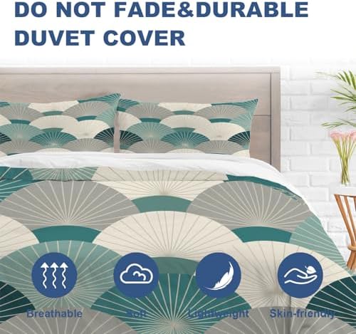 Batmerry Minimalist Art Abstract Queen Size 100% Cotton Duvet Cover