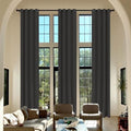 Fcosie Tall Chenille Window Curtain 100% Black Out Curtains 120 Inch