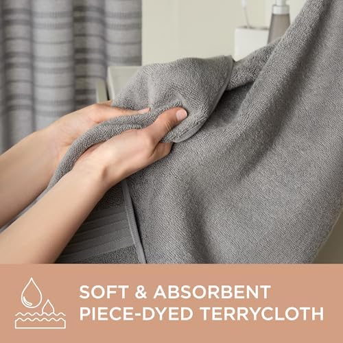 Town & Country Everyday 4-Piece Solid Dobby Border Hand Towel Set