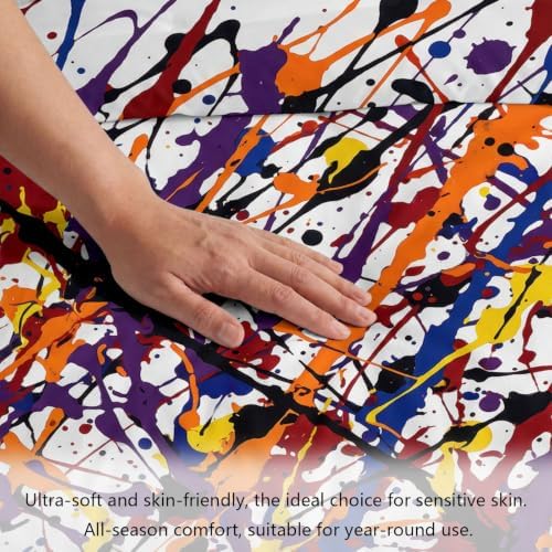 King Duvet Cover Set Soft Microfiber Graffiti Lines