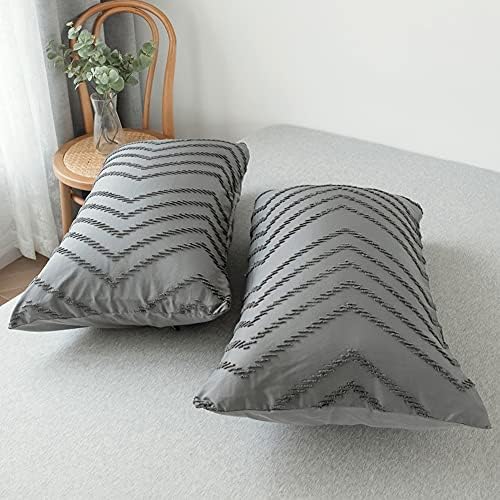 vctops Boho Wave Tufted Duvet Cover Set 3 Pieces Full Size Soft