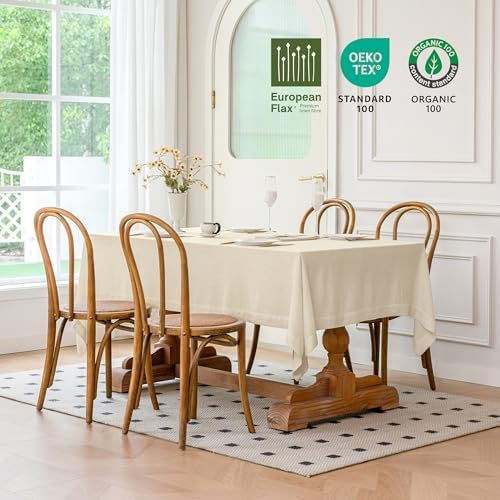 Linen World Linen Tablecloth 108x60 Inch, Rectangular Tablecloth