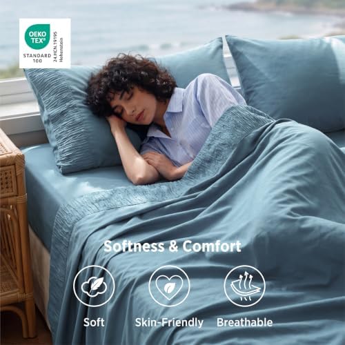 Bedsure Twin XL Sheets Dorm Bedding - 3 Pieces Soft Extra Long Twin