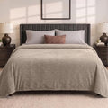 PAVILIA Soft Lightweight King Size Fleece Blanket for Bed, Taupe