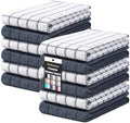 Homaxy Large Premium Cotton Kitchen Towels 16"x 28", 12 Pack, Dark