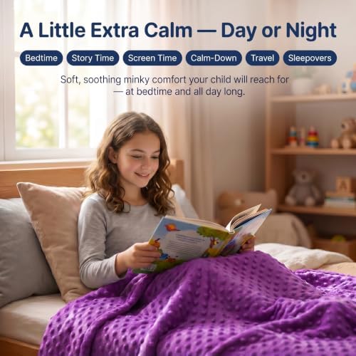 hazli 10 LBs 48" x 72" Super Soft Weighted Blanket for Kids with