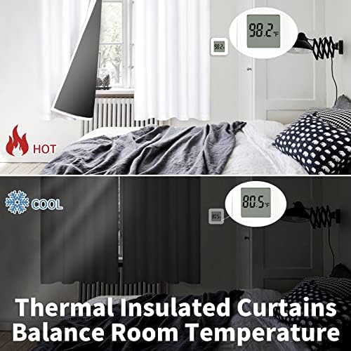BGment White Blackout Curtains for Living Room 108 Inches Long 2