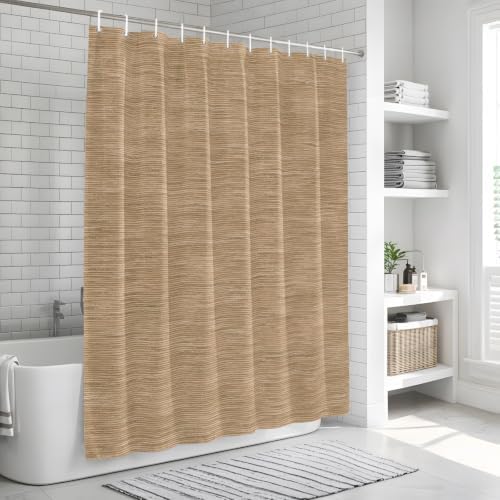 Khaki Solid Color Shower Curtain Waterproof,Shower Curtains for