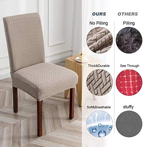 Genina Stretch Chair Covers for Dining Room Kitchen Parsons Set of 4