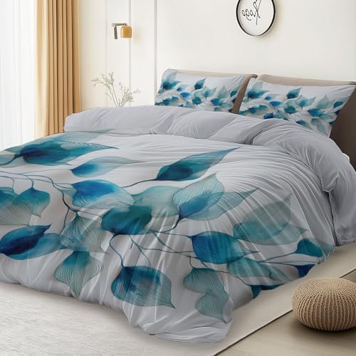 Ultra Soft Duvet Cover King, Printed Bedding Set 3 Pieces, Comfy