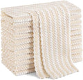 Homaxy 12 Pack Coral Velvet Dish Cloths, 10 x 10 inches, Beige