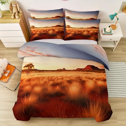 Printed Duvet Cover Set King - Grey Ultra Soft Quilt Cover Set