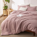 Bedsure Dusty Pink King Comforter Set, Cationic Dyed Fall Bed Set