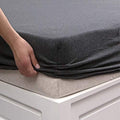 PURE ERA Jersey Fitted Sheet Only Heather Charcoal Grey King