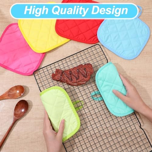 24 Pcs Pot Holders for Kitchen, Heat Resistant Cotton Blend Hot Pads &