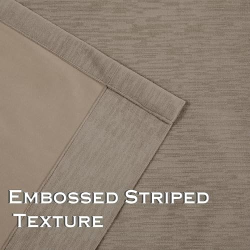 Kayne Studio Mocha Tan Velvet Pinch Pleated Back Tab Curtains 95 Inch