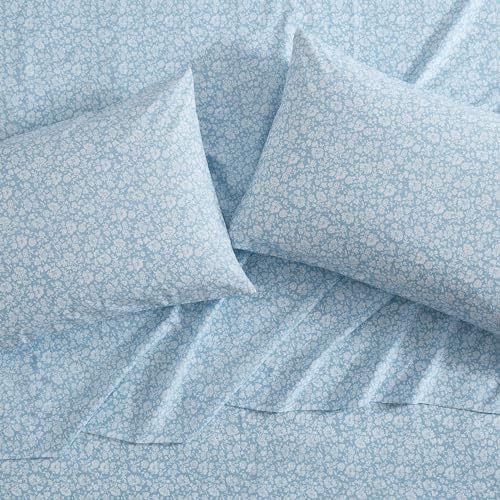 Laura Ashley - Twin Size Sheet Set with Fitted Sheet & Pillowcase
