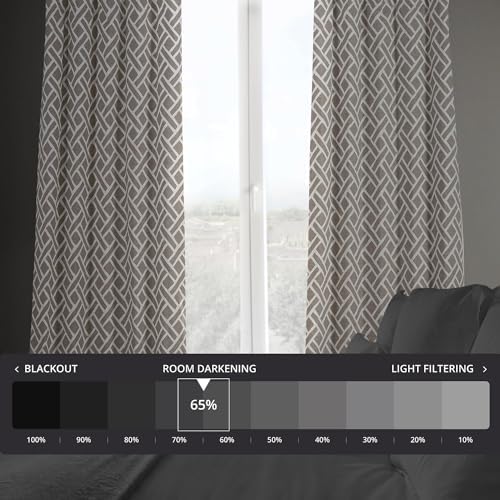 HPD Half Price Drapes Modern Geometric Printed Curtains 96 Inches Long