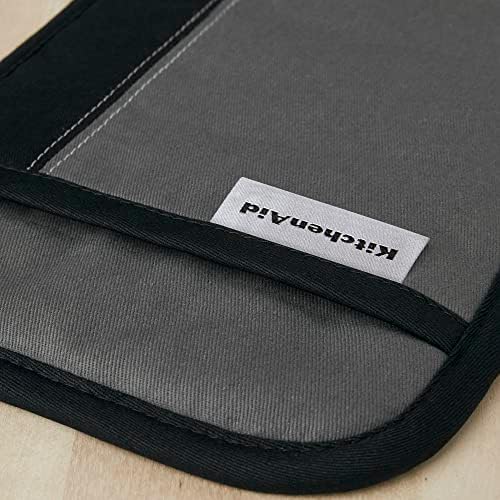 KITCHENAID Beacon Two-Tone Pot Holder 2-Pack Set, Contour Silver/Matte