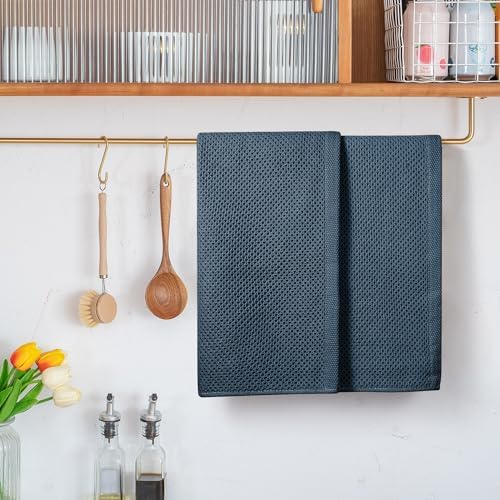 Large Kitchen Hand Towels,Cotton Waffle Weave Dish Towel for Drying