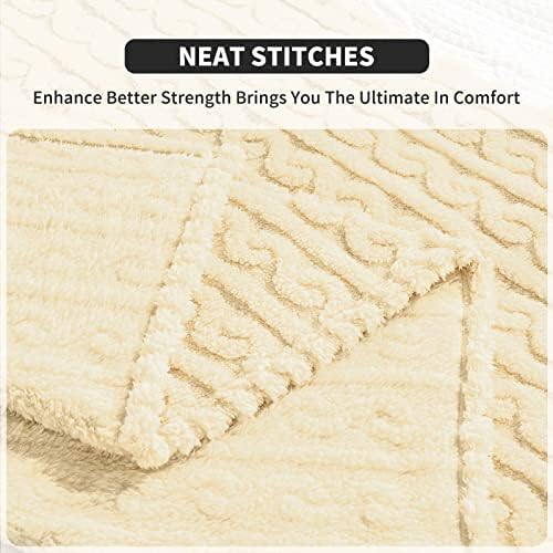 FY FIBER HOUSE Fleece Throw Blankets with 3D Pattern – Warm Super Soft