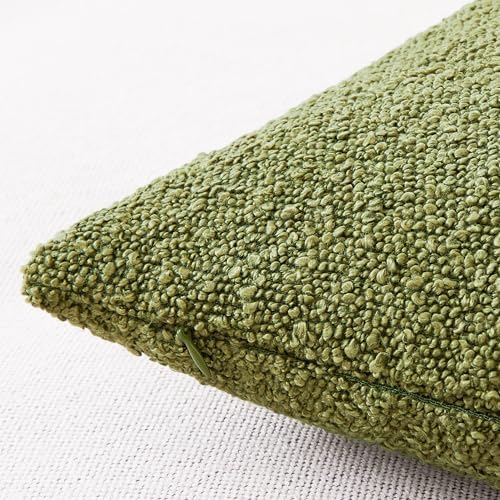 Mixhug Decorative Boucle Throw Pillow Covers, Olive Green