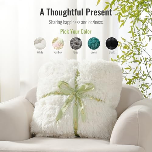 Uttermara Fluffy Weighted Blanket for Adults 20lbs Queen Size, 60"x80"