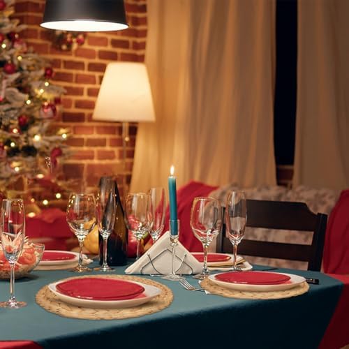 Round Woven Placemats Set of 8,Rattan Placemats Natural Hand-Woven