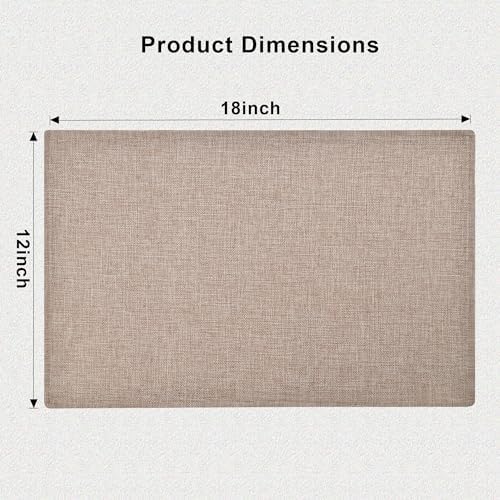 SLKQG Faux Linen Placemats Set of 8, Heat Resistant Washable Double