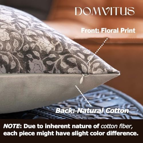 DOMVITUS Floral Pillow Covers 20x20, Throw Pillows for Couch, Floral