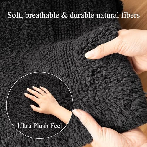 Barossa Design 22x60 XL Long Reversible Runner Rug Charcoal