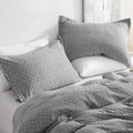 NTBAY Muslin Cotton King Pillow Shams, Set of 2, 20 x 36, Grey