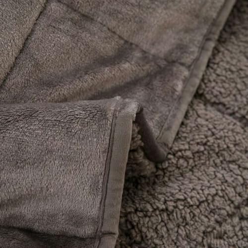 Sherpa 10lb Weighted Blanket for Adult, Both Sides Reversible Velvet
