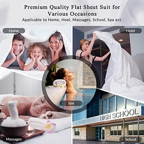 Royale Linens Queen Flat Sheet - Ultra Soft Brushed 1800 Microfiber