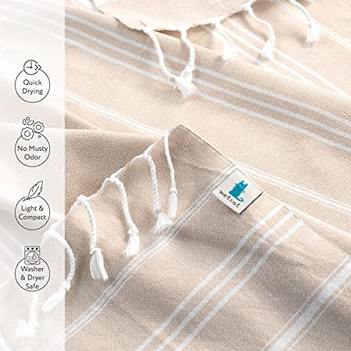 WETCAT Bundle: Turkish Hand Towels (20 x 30, Set of 2) and Turkish