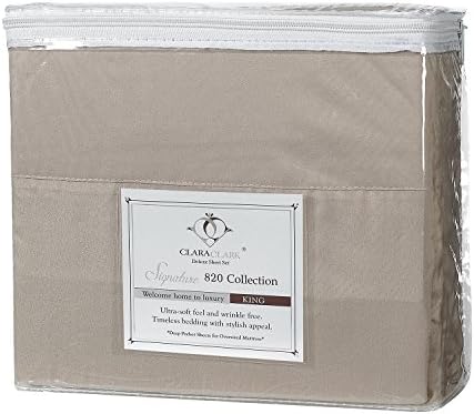 Clara Clark Affordable Microfiber Bed Sheet Set, Full, Cream