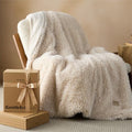 Bedsure GentleSoft Faux Fur Beige Throw Blanket for Couch, Extra Soft