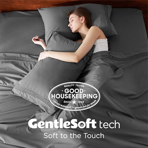 Bedsure Twin XL Sheets Dorm Bedding, GentleSoft Breathable Extra Long