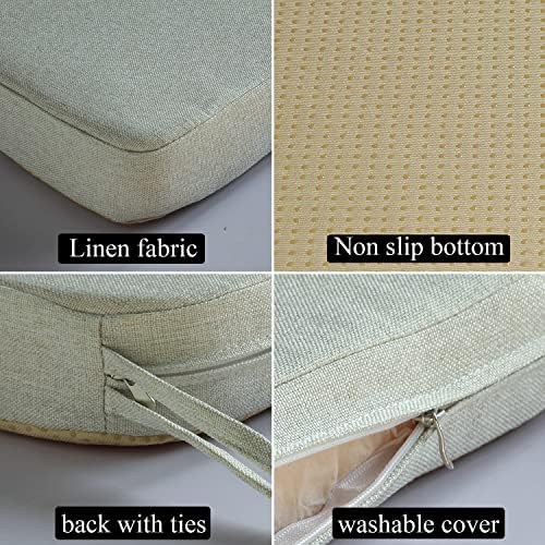 Chair Cushion for Dining Chairs with Ties Non Slip Memory Foam Kitchen