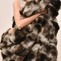 PHF Warm Faux Fur Twin Blanket, Ultra Soft Cozy, 60"x80", Tie Dye