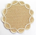 15 Inch Round Jute Placemats Set of 6 Woven Heat Resistant Table Mats