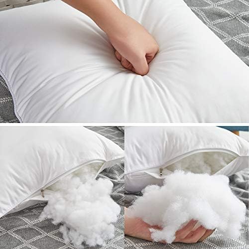 Oubonun 20 x 20 Throw Pillow Inserts (Set of 2) with 100% Cotton Cover